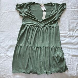 T.J.Maxx Sage Green V-Neck Ribbed Top